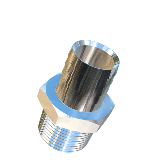 Titanium 1 inch Hose to 1 inch NPT Allied Titanium Male Pipe Adapter