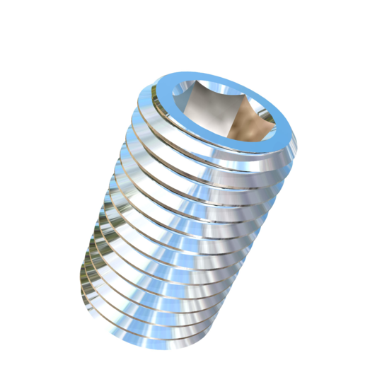 Titanium 1-8 X 1-3/4 inch UNC Allied Titanium Set Screw, Socket Drive with Cup Point