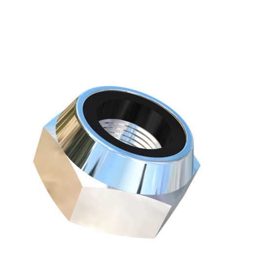 Titanium M10-0.75 Pitch Allied Titanium Hex Nylock Nut, Low Profile