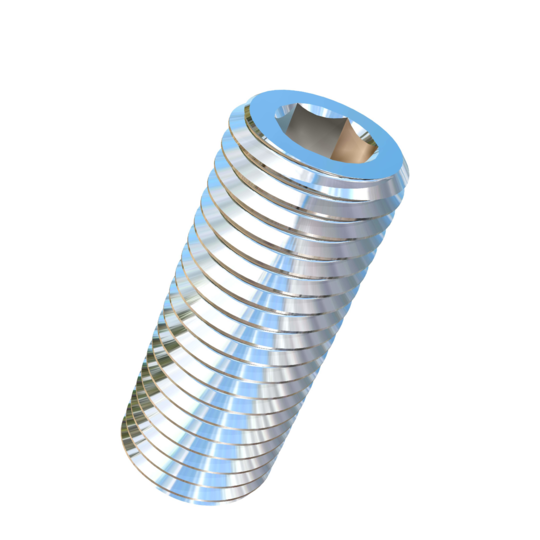 Titanium M16-2 Pitch X 40mm Allied Titanium Set Screw, Socket Drive with Cup Point