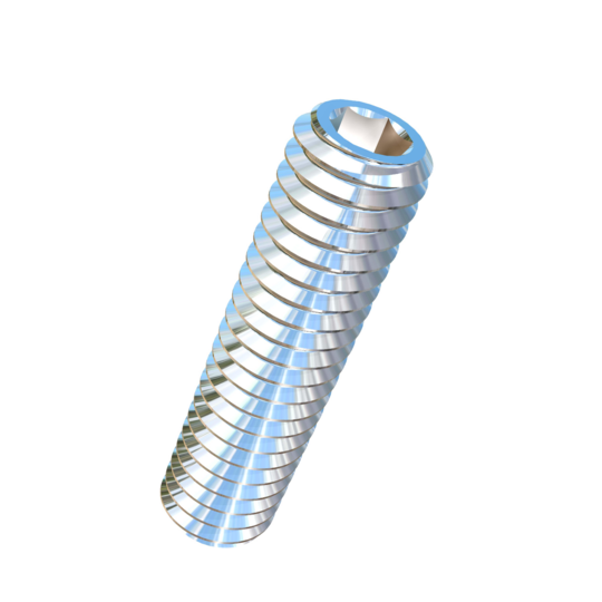 Titanium M2.5-0.45 Pitch X 10mm Allied Titanium Set Screw, Socket Drive with Flat Point