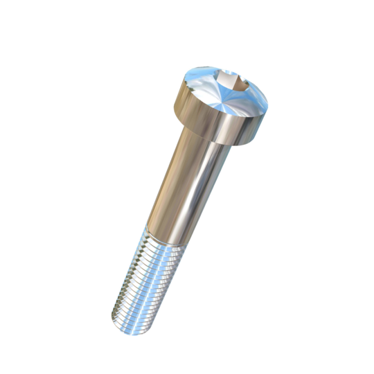 Titanium 1/4-28 X 1-1/2 UNF Fillister Head, Socket Drive, Allied Titanium Machine Screw with 3/4 inch of threads